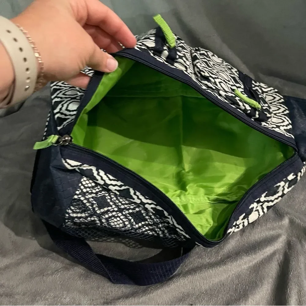 Thirty-One Sling Back Bag in Navy Perfect Pendant Pattern Backpack Crossbody